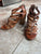 Mossimo Light brown 3 inch heels with zipper in the back 5-1/2 (Big Kid)