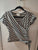AGB Short-sleeve summer top, office wear, bow tie on side, worn once Women's - S