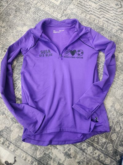 Underarmour purple half zip sweater  10-12