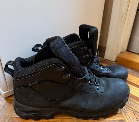 Men timberland work boots sz 13 black  13 (Adult)