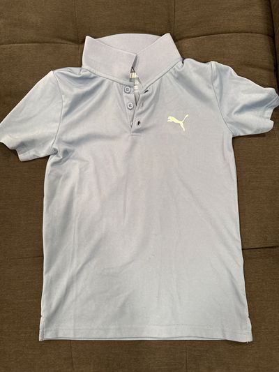 Puma Light blue puma polo short sleeve shirt w/ collar ,3 buttons 7-8