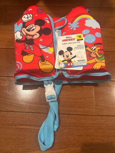We are new Disney Junior, Mickey Mouse, swim vest Size small medium