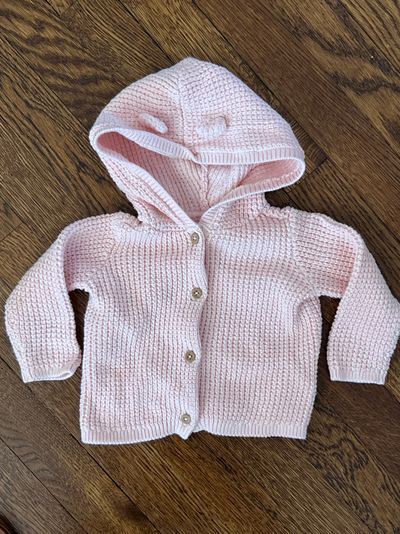 Carters knit button up hooded sweaters  9 Months