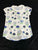 Gymboree White collared w blue flowers 5T