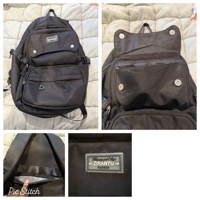 Black ziranyu Backpack with lots of compartments