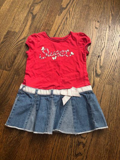 Faded glory with denim attached dress  3T