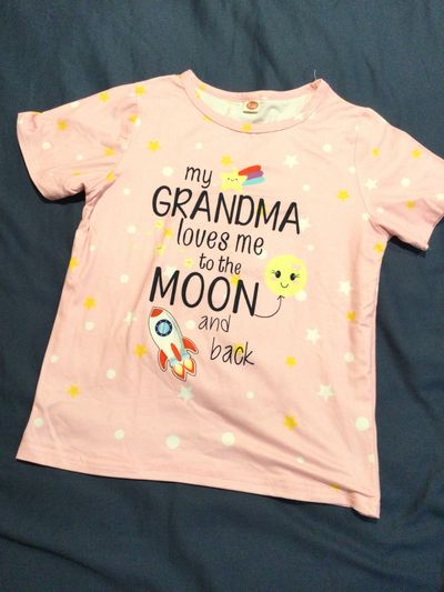 Unknown  pink t shirt My grandma loves me 7-8