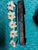 NEW 2 stretch headbands 1 White flowers, 1 denim look both elastic backs