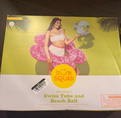 Brand new from target swim tube and beach ball Inflatable set by sun squad
