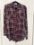 Fits and Eddi Maroon black plaid shirt Junior M - 7