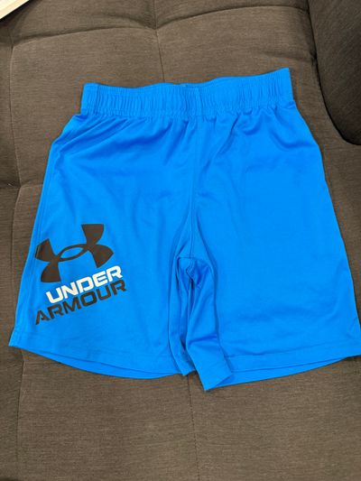 Under armor Blue under armor boys shorts 7-8