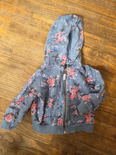 Carters Zippered Hooded Sweartshirt  24 Months