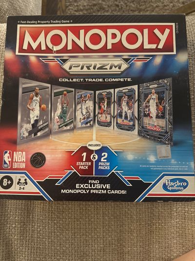 Brand new Monopoly prism NBA edition with collecto Cards collectible retail $55