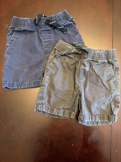 Jumping Beans set of two shorts blue and grey  2T