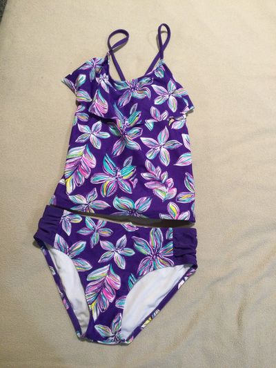 Kami size 14 Purple floral tankini 14-16
