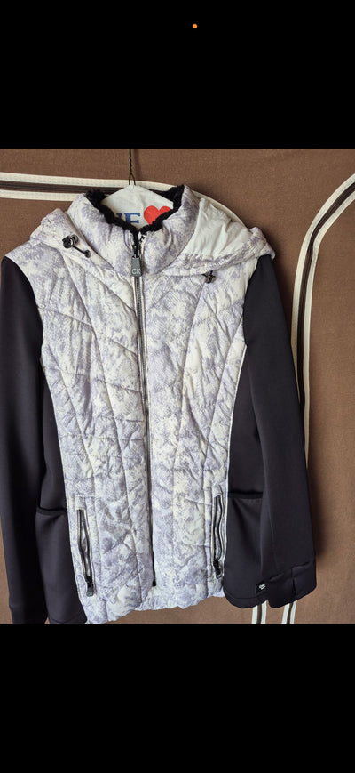 Girls Calvin Klein jacket size Medium  Grey, white Excellent condition 10-12