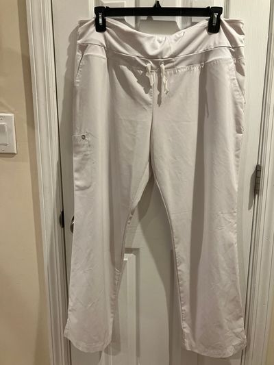 Barco One Size XL Petite white scrub pants Women's - XL