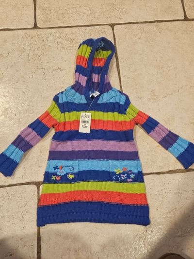 The Children's Place BNWT Multicolored Hooded Knit Long Sleeve 6-9 Months