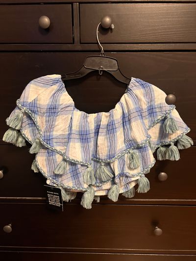 Misa New- linen tassel crop top Women's - S