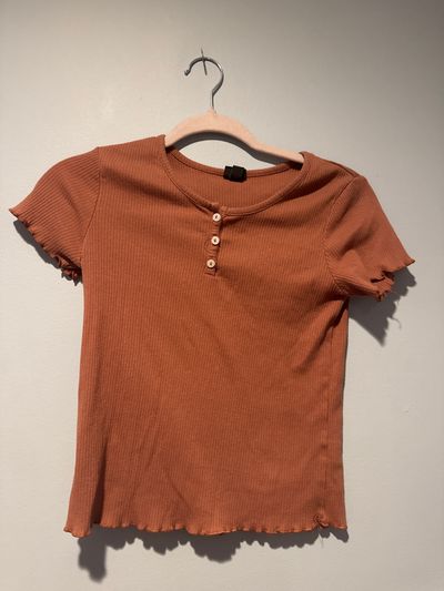 Art class S/S brown/orange shirt 14-16