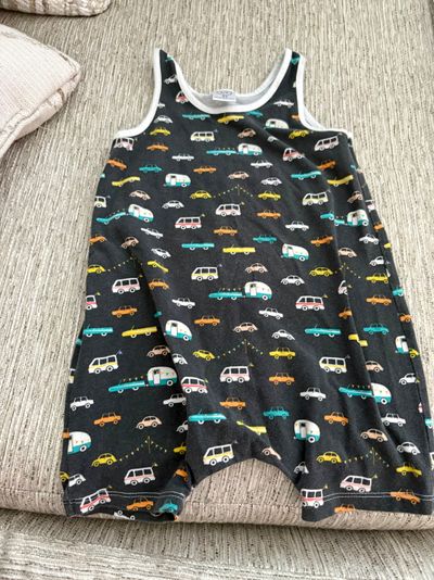 Radrev kids Cute romper with cars campers for boys soft cotton 3T