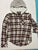 Rewash hooded flannel. Fleece lined hood Button down can wear sleeves up or down w button Junior S - 2