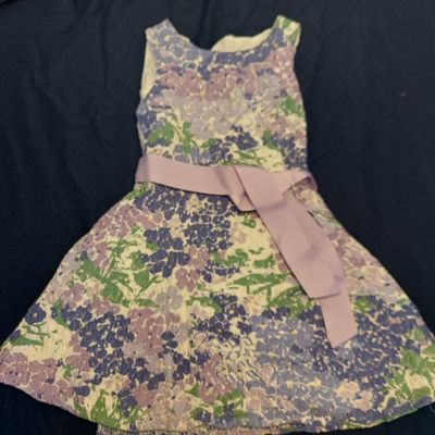 Children's place Purple flower lace overlay dress 6T/6