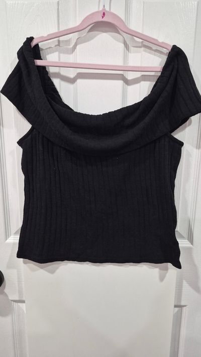 Express boatneck black top Women's - XL