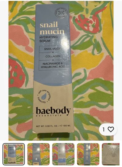 : New Baebody Snail Mucin Serum Moisturizer 3.38oz