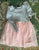 Simple joys by carters long sleeve dress Grey with pink tulle skirt 3T