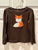 Gymboree Long sleeve brown shirt with orange fox 6T/6
