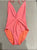 AERIE PLUNGE ONE PIECE SWIMSUIT Coral Women's Med 8-10