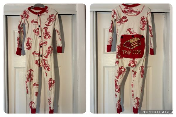 Lazy One Long sleeve one piece, lobster, trap door 3T