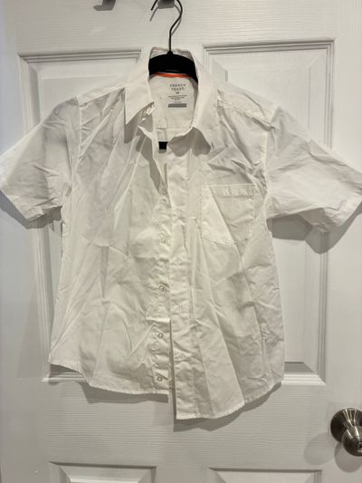 French Toast White button down short sleeve button down 6T/6