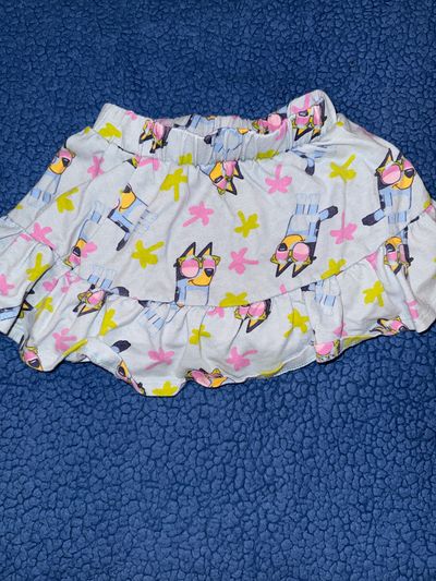 Bluey Bluey wearing sunglasses skort 3T