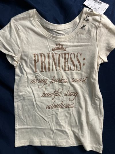 Brand new childrens place Brand new glitter princess short sleeve 5T