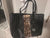 Michael Kors MK Large Tote, comes w/protect bag Black on black print with pop of leopard print lining.