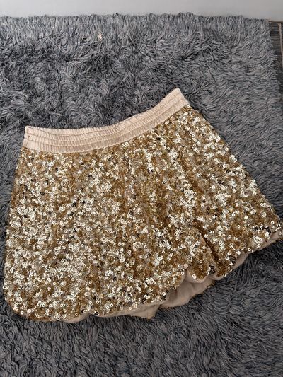 GAP KIDS Gold Sequin Bubble Skirt Size Small 6/7 6T/6