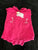 Okie-dokie Hot pink romper with sheep and Flowers 6-9 Months
