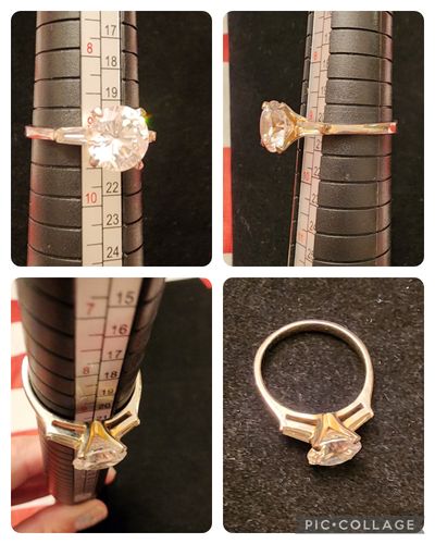 Diamone ring Fake diamond silver ring