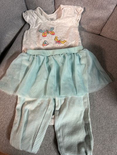 Carters Butterfly Pants and Onesie 18 Months