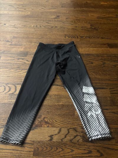 Adidas, black and white Capri pants  10-12