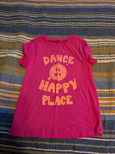 Carters Dance Is My Happy Place Pink Tee 6T/6