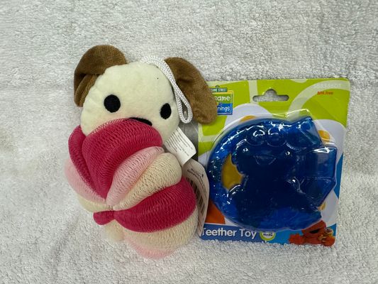 Brand New Sesame Street Teether and Dog Loofa Brand New Sesame Street Teether and Dog Loofa