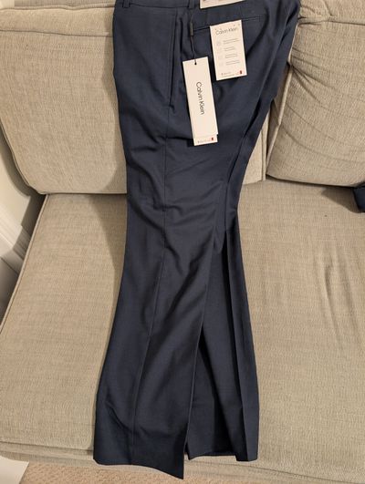 Calvin Klein 30x30 brand new slim fit men's dress pants in blue/grey Macy's 30