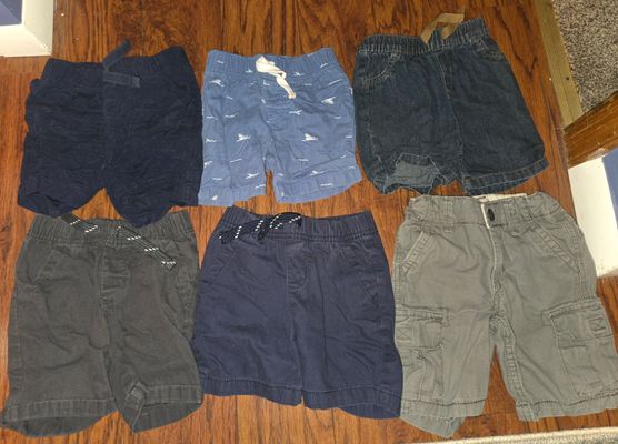 2T/24M Set of 6 Boys Shorts  2T