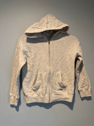Abercrombie kids Zip up light gray hoodie 7-8