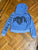 Pink hoody zip up blue love pink logo Sz L Junior L - 10