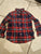 Cat & Jack Red/Blue Plaid Long Sleeve Button Up size 6/7 6T/6