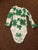 Carter's white with green shamrocks long sleeve onesie 9 Months